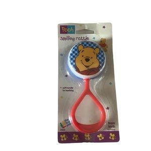 Vintage 1995 Winnie the Pooh bear first years baby raffle toy Disney 90s